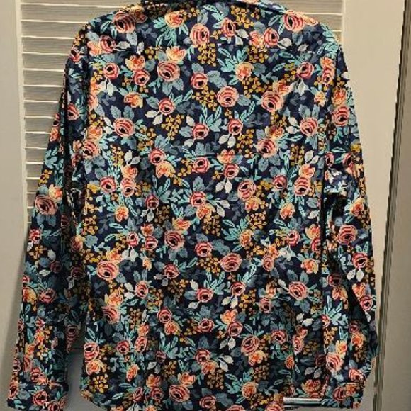 PAISLEY & GRAY Long Sleeve Rose & Rust Floral Shirt - Slim Fit XXL - Picture 4 of 4